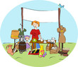 Vector: Flohmarkt Flohmarkt