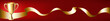 Banner With Gold Trophy Cup And Tape Banner With Gold Trophy Cup And Tape