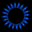 Natural gas flame, vector.