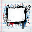 Grunge sketch frame illustration