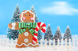 Photo: Christmas trees and gingerbread man Christmas trees and gingerbread man
