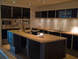 Modern trendy design black wooden kitchen