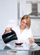 woman drinking tea