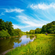 summer landscape with river summer landscape with river