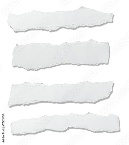 Photo: white paper ripped message background white paper ripped message background