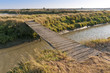 Canal principal (étier) dans les marais salants de Guérande