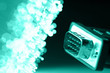 Fiber optics background with lots of light spots