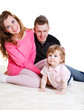 Young parents with baby daughter