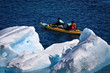Two men in a canoe