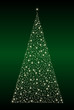 クリスマスイメージ　緑背景とツリー