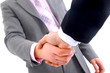 Photo en ligne au meilleur prix handshake isolated on white background.
