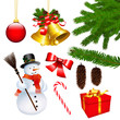 Illustration: Weihnachten - weihnachtliche Symbole - Set Weihnachten - weihnachtliche Symbole - Set