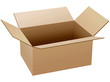 Isolated empty and opened cardboard box Isolated empty and opened cardboard box