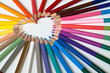 Heart from coloring pencils