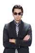 homme caucasien lunettes