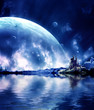 Landscape in fantasy planet
