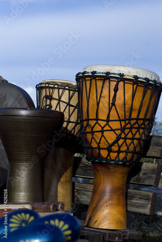 Foto: Afrikanische Trommel aus Holz Afrikanische Trommel aus Holz