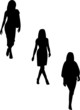 illustration of models silhouettes - vector illustration of models silhouettes - vector