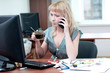 Closeup portrait of cute young business woman