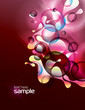 Abstract vinous background with shining forms end drops Abstract vinous background with shining forms end drops