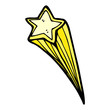 retro shooting star cartoon