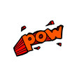 Comic book pow graphic