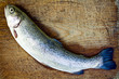 Preparing trout fish, raw food Preparing trout fish, raw food