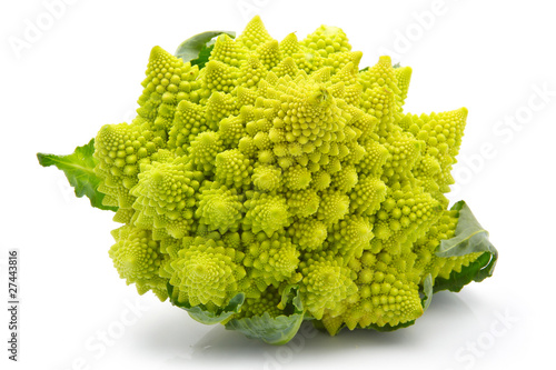 Photo: Romanesco broccoli cabbage isolated Romanesco broccoli cabbage isolated