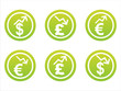 set of 6 green finance signs