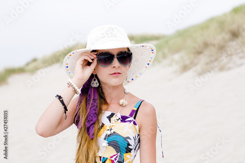 Photo: Model girl on the beach Model girl on the beach
