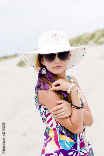 Photo: Model girl on the beach Model girl on the beach