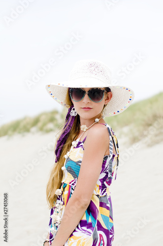 Photo: Model girl on the beach Model girl on the beach