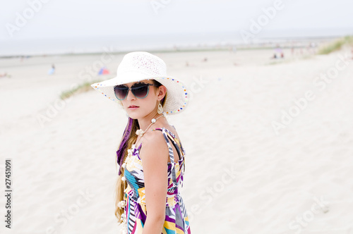 Photo: Model girl on the beach Model girl on the beach
