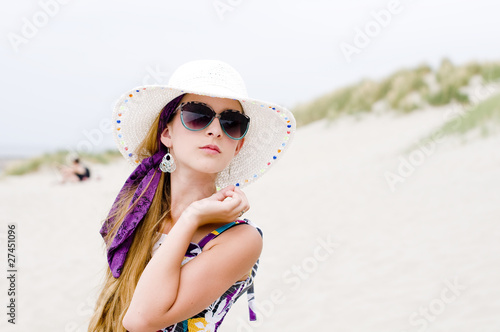 Photo: Model girl on the beach Model girl on the beach