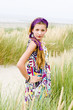 Model girl on the beach