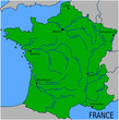 Carte des rivières principales de France
