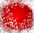 Christmas hearts, vector celebration background Christmas hearts, vector celebration background