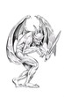 Sketch of tattoo art, monster