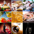 Food collage. Different kinds of italian food. Food collage. Different kinds of italian food.