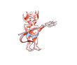 Sketch of tattoo art, monster, devil