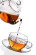 Tea poured into tea cup
