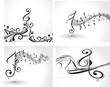 Music notes design set