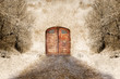 abstract surrealism vintage winter motive