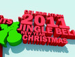 Illustration: A collage of 3d words on the topic of Christmas A collage of 3d words on the topic of Christmas