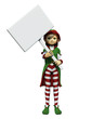 santa girl holding a sign 4