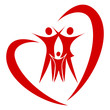 abstract heart family vector