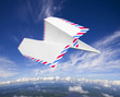 paper airplane, airmail concept