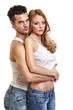 portrait of a passionate couple