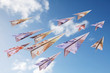 euro bill paper plane