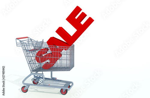 Illustration: shopping kart SALE shopping kart SALE